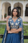 KA 5054 Silk With Embroidered Work Lehenga With Blouse Dupatta Wholesalers In Delhi